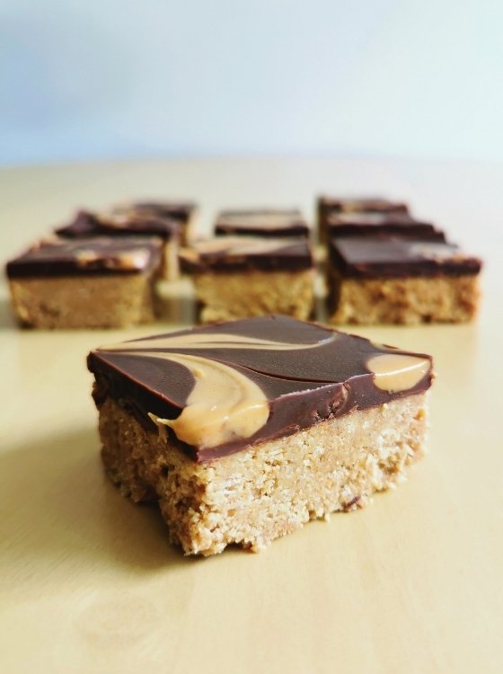 Barritas de Chocolate y Maní Cacahuete Sin Horno La Carañola