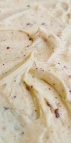 Frosting de Mantequilla Tostada y Queso Crema Textura La Carañola