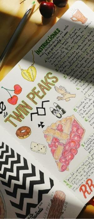 Cherry Pie de Cereza de Twin Peaks Pay Tarta Receta de La Carañola Ilustración Illustration