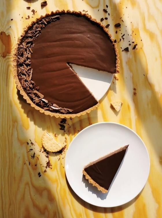Pay Pie de Chocolate Sin Horno Tarta Ganache Caledonia Receta La Carañola