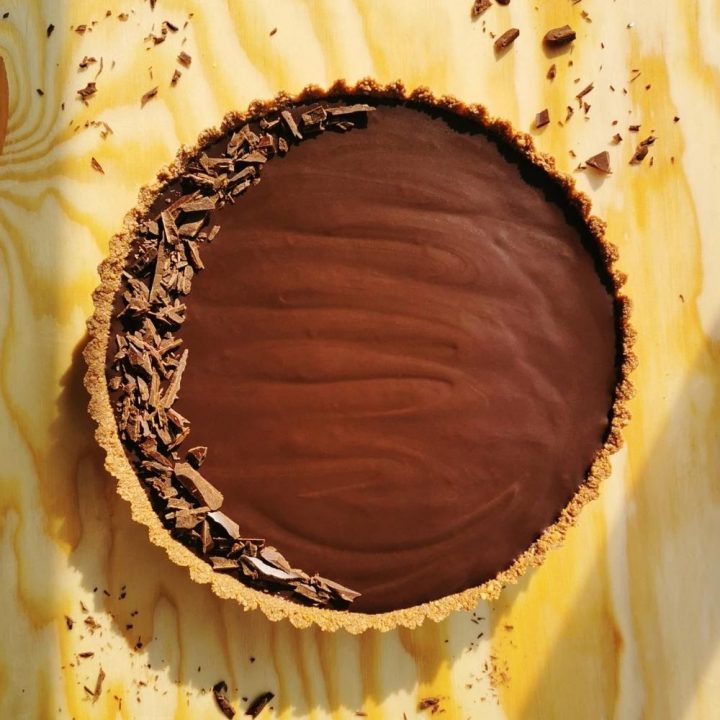 Pay Pie de Chocolate Sin Horno Tarta Ganache Caledonia Receta de La Carañola