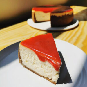 New York Cheesecake Tarta de Queso Americana Mermelada Fresa Receta de La Carañola