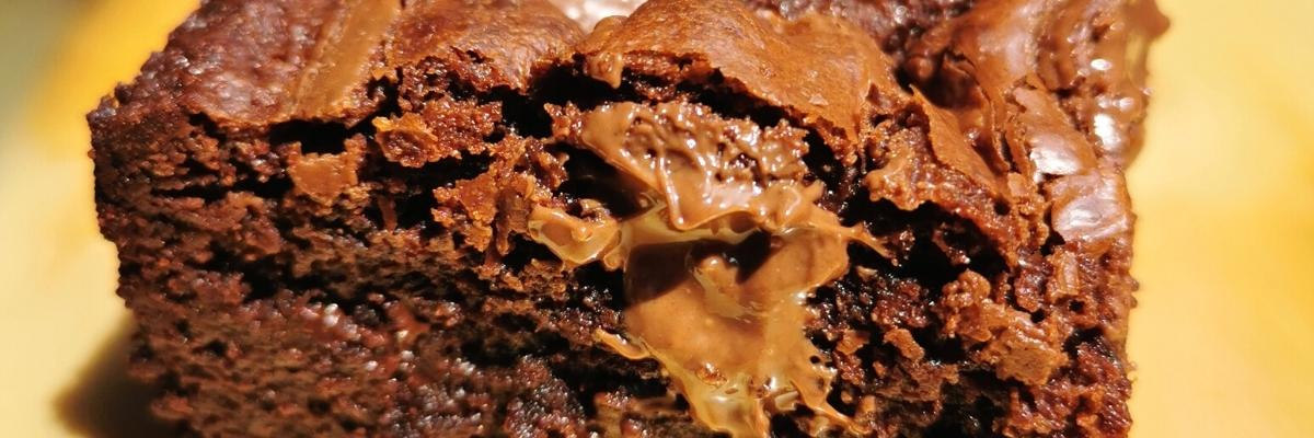 Brownie de con Nutella Brownies de Chocolate Receta La Carañola Close Up