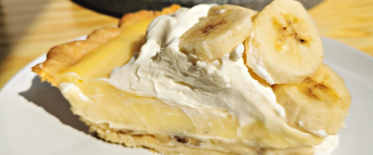 Pie Pay Tarta de Plátano Banana Cambur Crema Pastelera Chantilly Mascarpone Receta Carañola