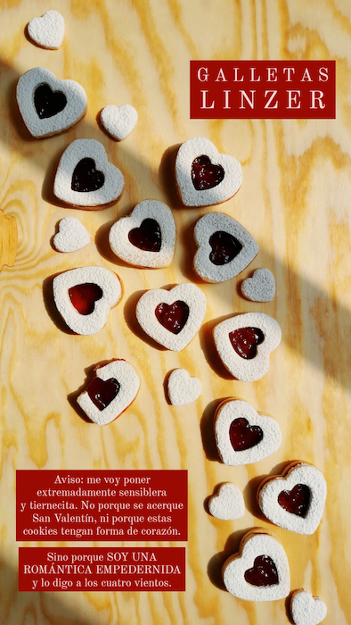 Galería Bricomanía Galletas Linzer Cookies de Corazón La Carañola Postres para San Valentín