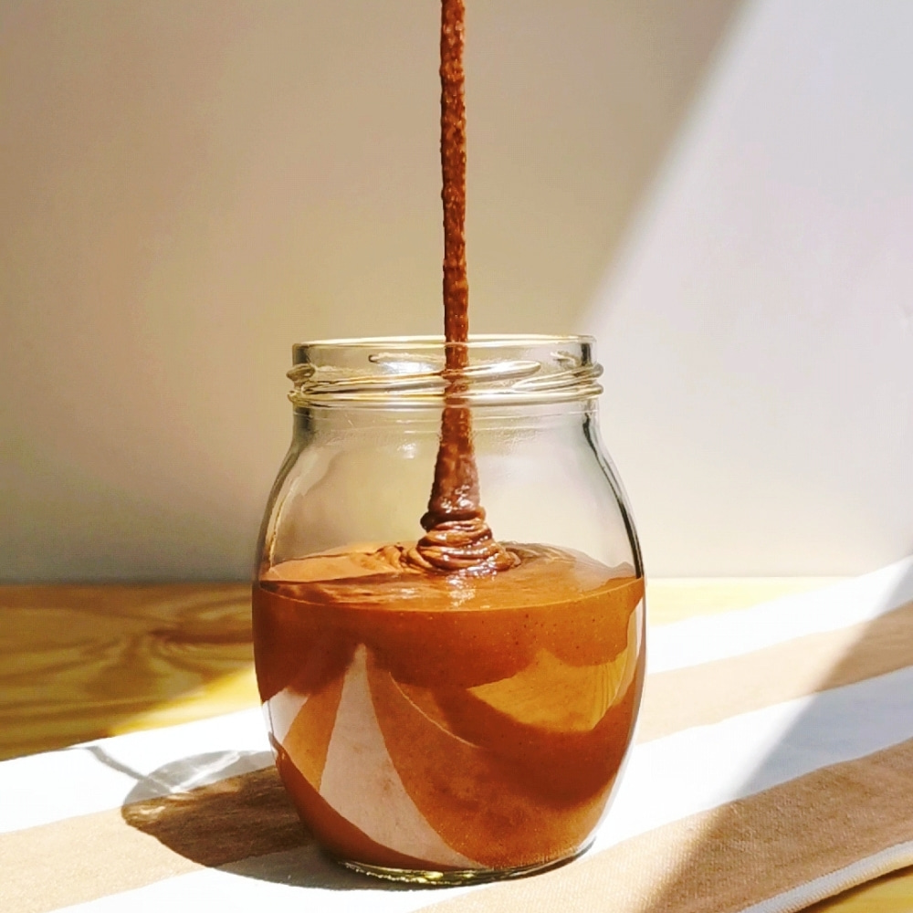 Nutella Casera Saludable con 2 dos ingredientes vegana fit sin gluten Receta La Carañola