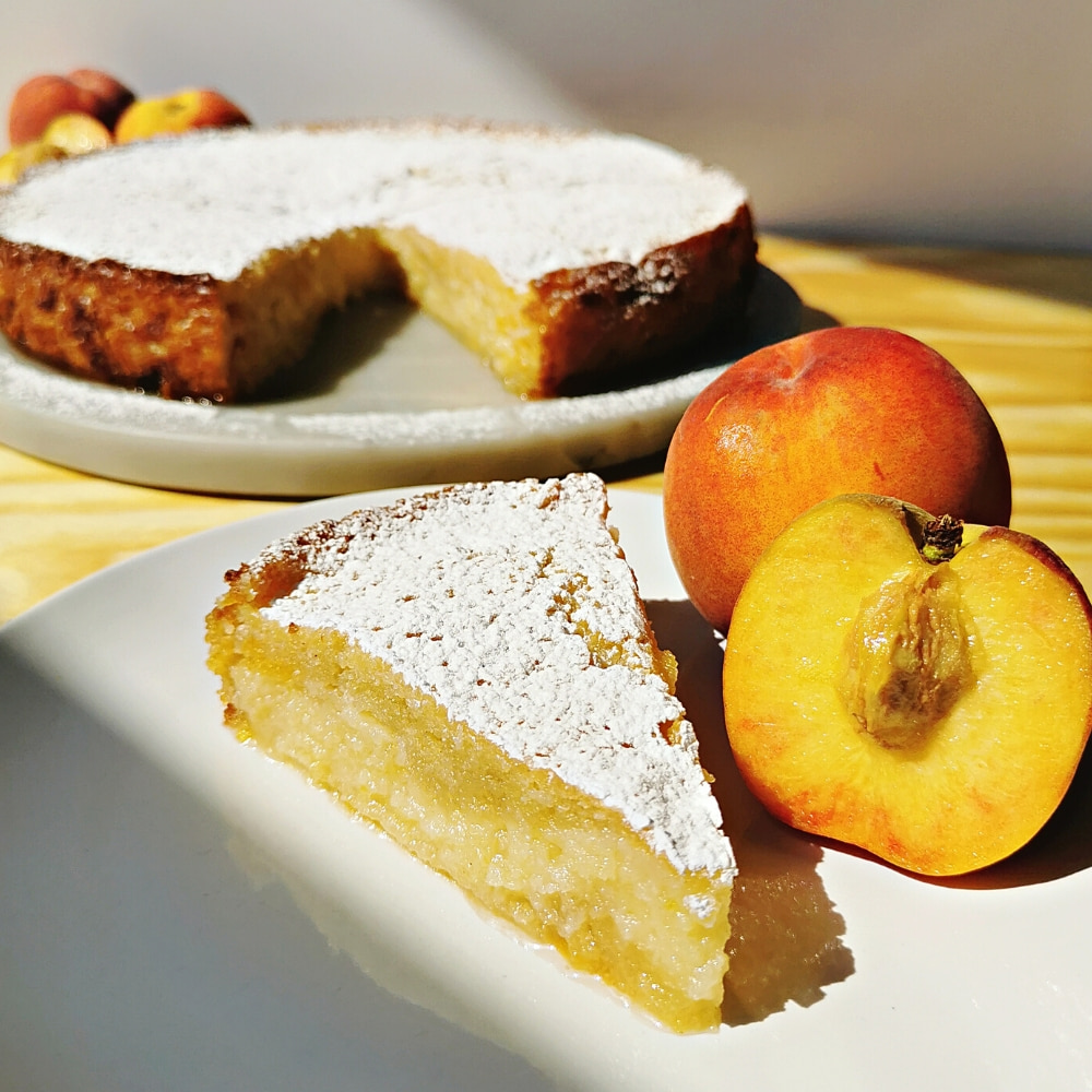 Pastel Tarta Torta Bizcocho de Durazno Melocotón y Queso Crema Jugoso y Fácil Receta La Carañola Ficha