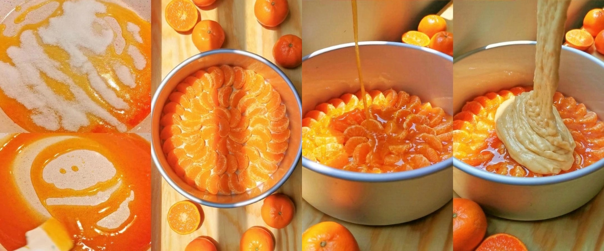 Pastel Volteado de Mandarina y Caramelo Upside Down Cake Receta de La Carañola