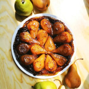 Tarta Tarte Tatin de Peras Francesa Volteada Receta de La Carañola