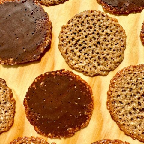 Galletas Florentinas de Almendra Moscovitas Lace Cookies Receta de La Carañola