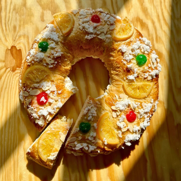 Roscón de Reyes Relleno Español Nata y Trufa Receta de La Carañola