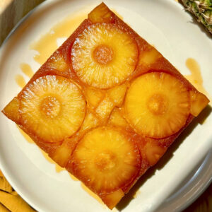 Pastel Volteado de Piña Receta La Carañola