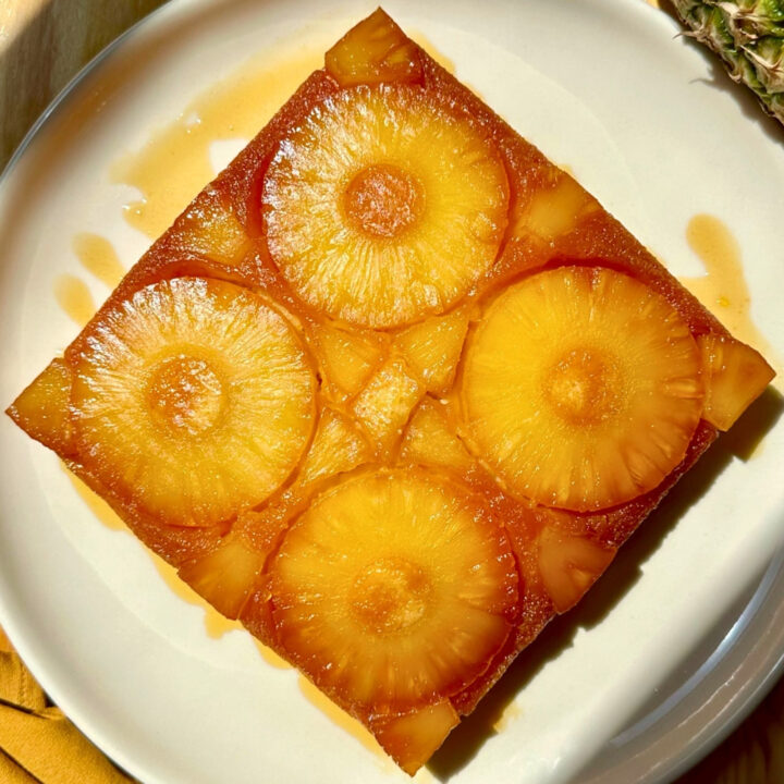 Pastel Volteado de Piña Receta La Carañola